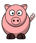 Pig RoundCartoon